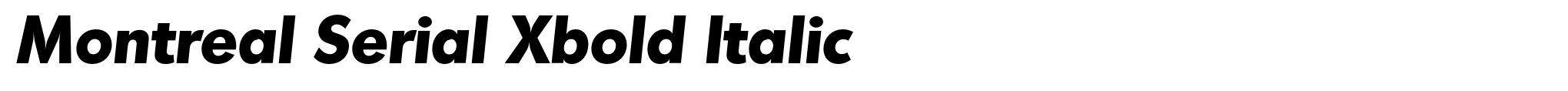 Montreal Serial Xbold Italic image
